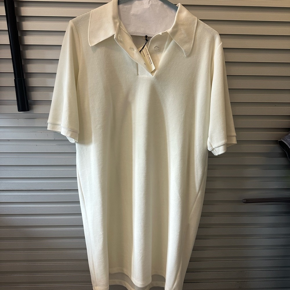 Classic Ivory Polo Shirt Dress